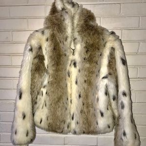 Reversible Faux Fur Jacket with Hoddie